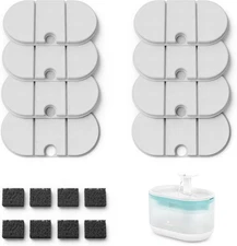 4 Months Set of Replacement Filters for Ultra Quiet Pet Water Fountain, 8 P