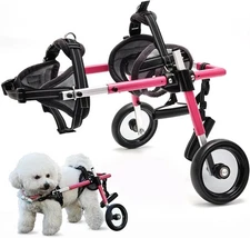 Wheelchair for Dogs,Adjustable Dog Wheelchair for Back Legs with Dog Leash,Li...