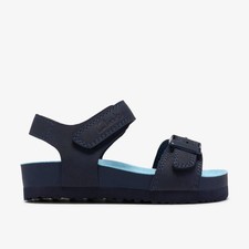 Image of Clarks Boys,Girls,Kids Unisex Bali Free Toddler Navy Flat Sandals Synthetic