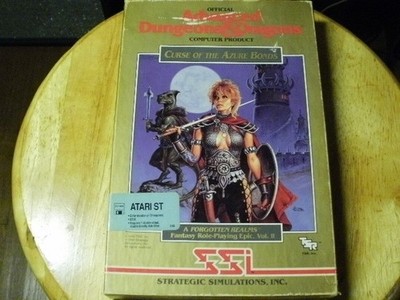AD&D CURSE of the AZURE BONDS (Complete with CLUE Book) for ATARI ST / STe
