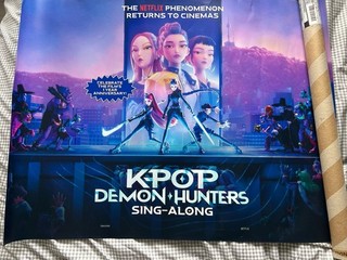 K Pop Demon Hunters Cinema Poster Quad Sing Along Netflix