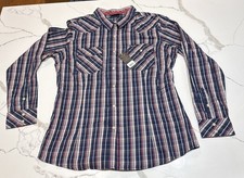 Wrangler Retro Pearl Snap Shirt Men s XL NWT Western Button Up Shirt