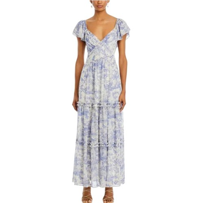 #ad #ad NWT Aqua Butterfly Maxi Dress Size Small $65.00