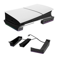 For PS5 Slim Console Horizontal Mount Stand Holder USB Charging Port Accessories