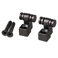 Lovermusic 1 Pair Nickel-Black Metal Roller String Trees for Guitar 