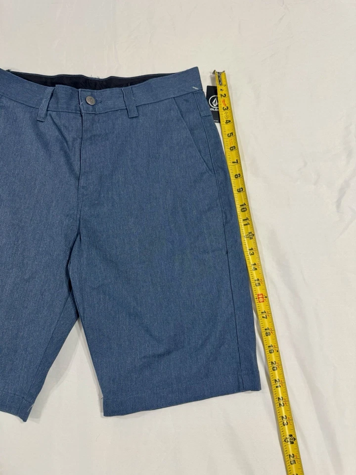 NWT Volcom VMonty Stretch 22 Navy Blue Flat Front Shorts Mens Size 30 - Image 2 of 4