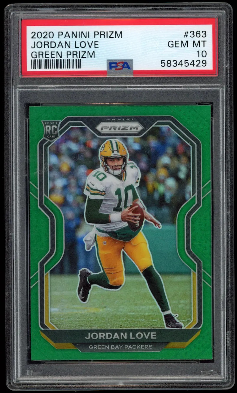 Jordan Love Panini Prizm #363 Green Prizm