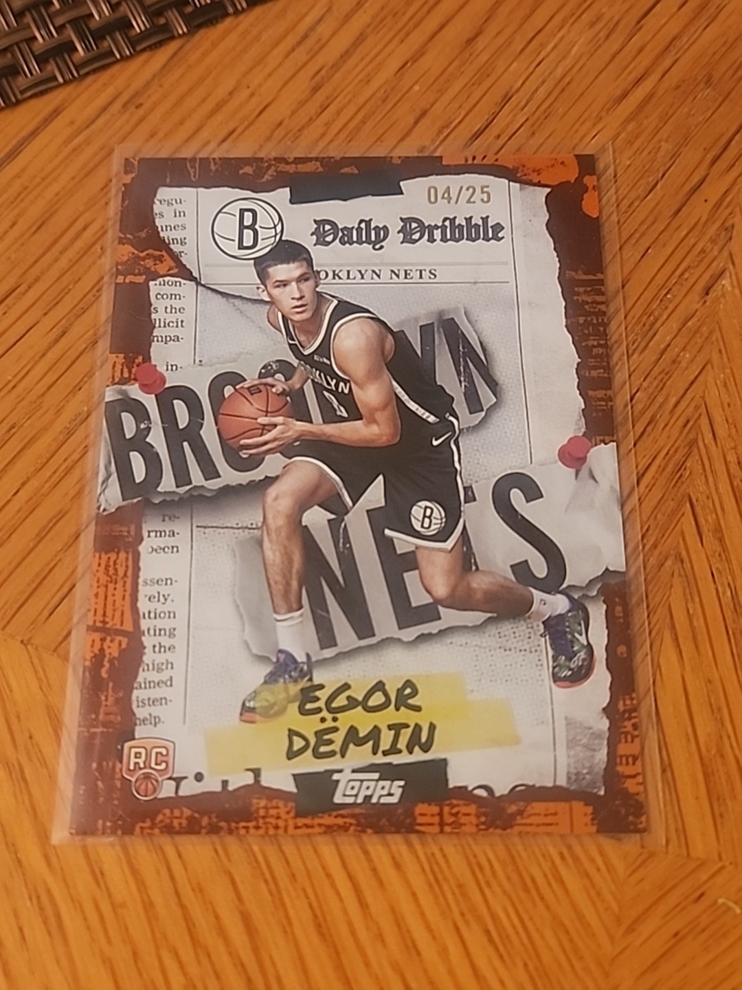 2025 Topps Egor Demin Daily Dribble SSP Orange /25