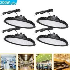 4 Pack 200W Led UFO High Bay Light Industrial Warehouse Commercial Light Fixture