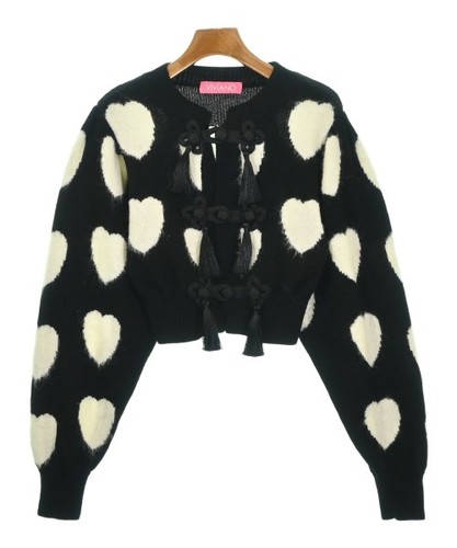 VIVIANO Cardigans BlackxWhite(Heart Pattern) F 2200674933033