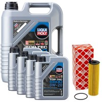 MotoröL Set 6600 0W-20 Liqui Moly 9 Liter + ÖLfilter FüR Mercedes Vito V-Klasse