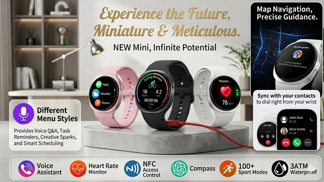 Smart Watch GPS Bluetooth Call NFC IP68 Waterproof Fitness Tracker