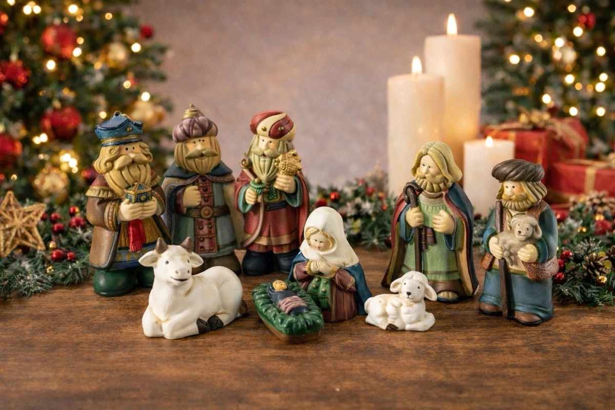 Ceramic Nativity In Nativity Items (1946-1990) for sale | eBay