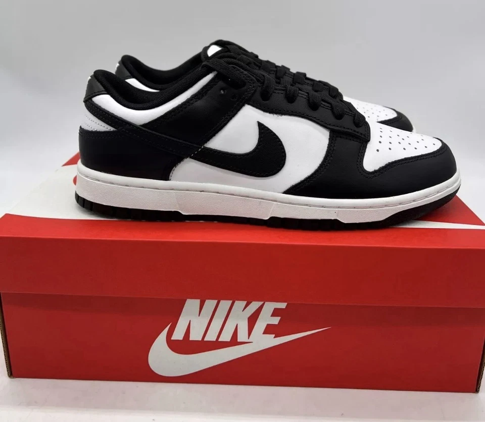 Tênis Nike Dunk Low retrô masculino branco preto Panda DD1391-100 tamanho 8.5 - Imagem 2 de 4