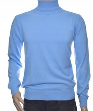 Herren-Rollkragenpullover aus Kaschmir und Merinowolle XL blau 307