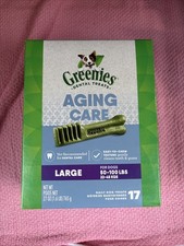 GREENIES Aging Care Large Dental Dog Treats 27oz 17 Count Chewy Natural Treats