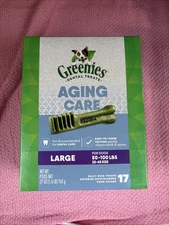 GREENIES Aging Care Large Dental Dog Treats 27oz 17 Count Chewy Natural Treats