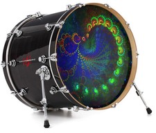 Vinyl Skin Decal Wrap fits 22" Bass Kick Drum - Deeper Dive