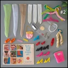 🤩#2 LOT Barbie Friends Shoes Hose Gloves Jewelry Accessories Japan Vtg 1960s+🎁