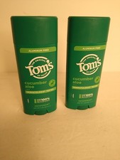 NEW Tom s of Maine Natural Deodorant 2 Pack 3.25oz Cucumber Aloe Aluminum Free