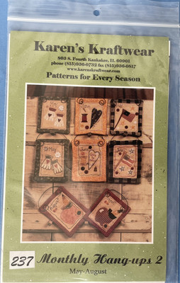 Karen's Kraftwear Monthly Hang-ups 2 Pattern May-Aug #237 New in Package
