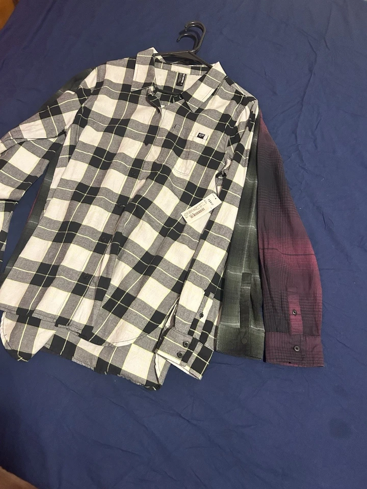 8 Piece Bundle Fox Racing Fast House Flannels Youth Med - Image 2 of 4