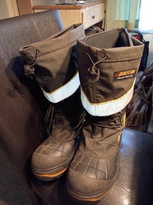 Baffin Boots Polar Proven Mens Size 13 Neon Yellow Orange And Black Steel Toe