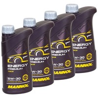 MotoröL 4 X 1 Liter Motor ÖL Motoren Mannol 5W-30 Energy Premium API SN BMW VW