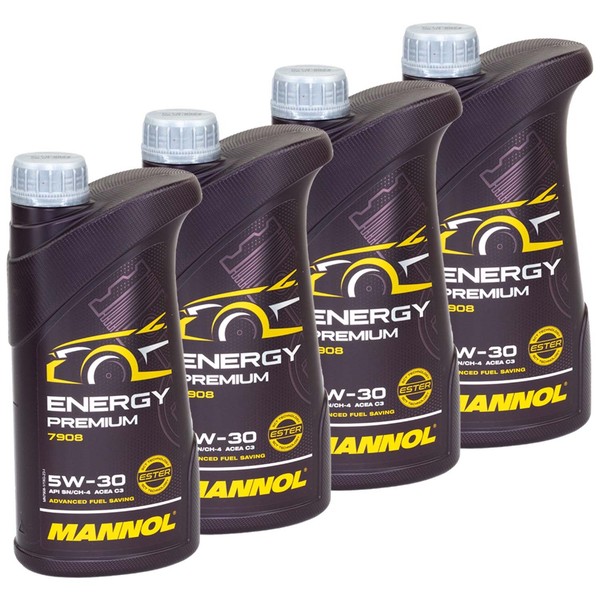 MotoröL 4 X 1 Liter Motor ÖL Motoren Mannol 5W-30 Energy Premium API SN BMW VW-image