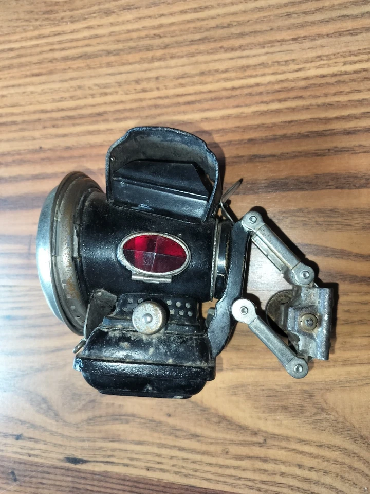 Joseph Lucas Silver King Birmingham Vintage Black Bicycle Lamp 513 - Image 2 of 4