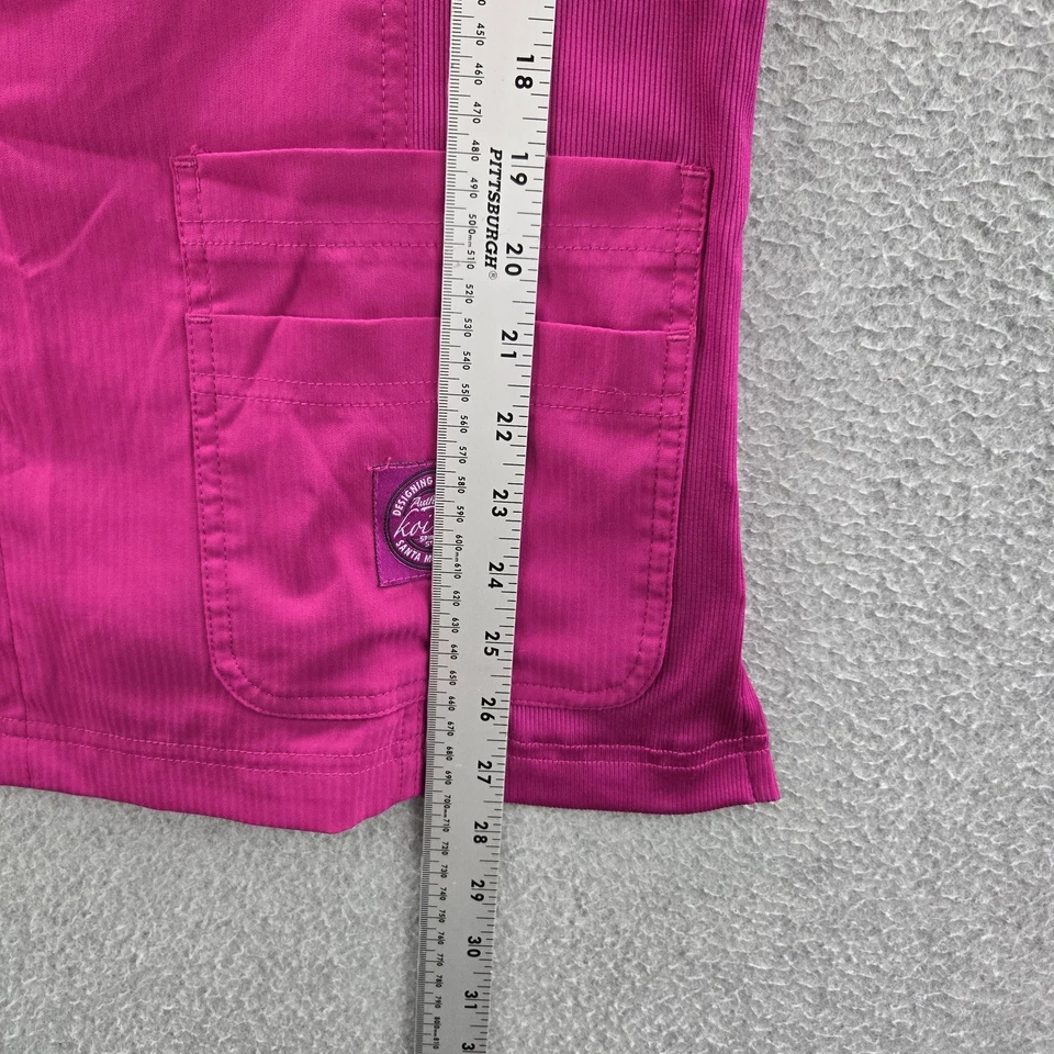 Blusa Médica Koi Mujer L Rosa Lite Logo Cremallera PO#SM4-98960 Manga Corta Foto 3 de 4