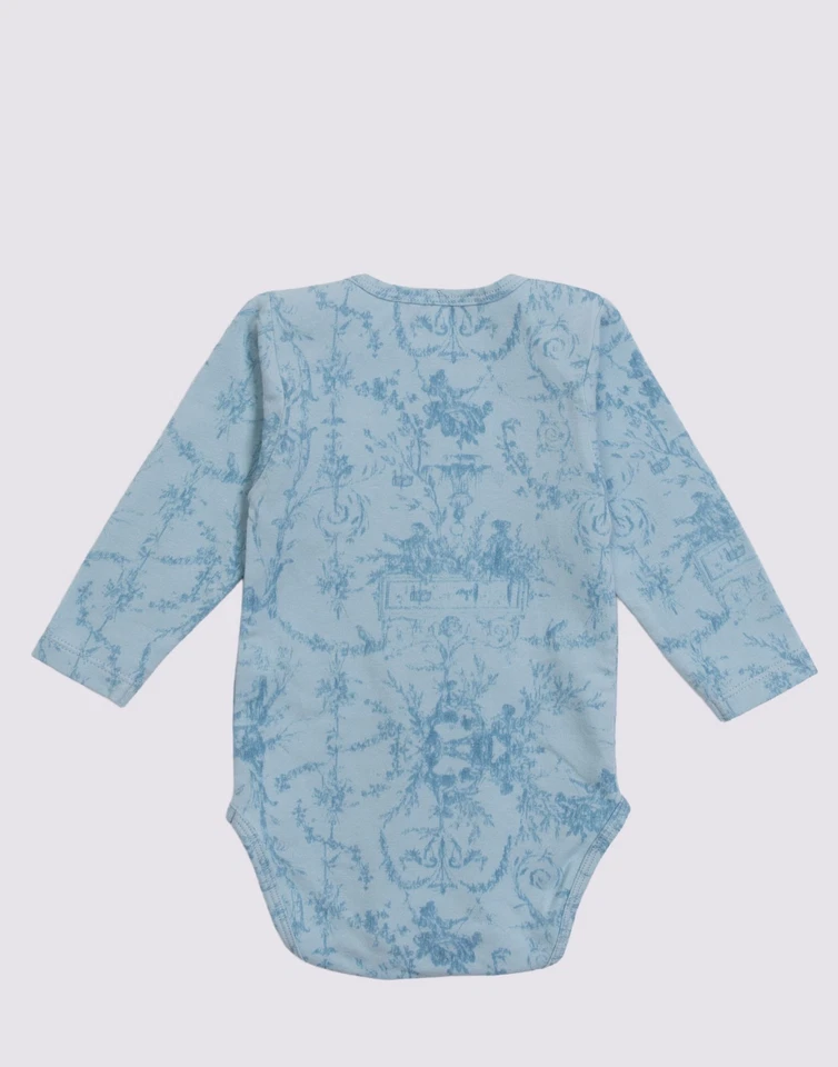 RRP€480 BABY DIOR Body Size 3M Blue Printed Logo Stretch Made in Portugal - Image 2 of 4