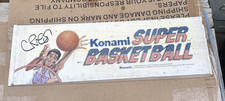 Super Basketball Konami Original plexiglass arcade game sign marquee Of63