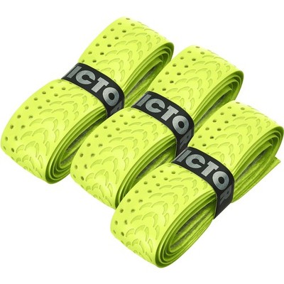 Victor Fishbone Grip gelb 3er Pack für Badminton & Squash und vieles mehr