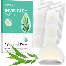 Pimple Patches, 15 Mm Invisible Acne Patches for Face with Salicylic Acid, 0.01C