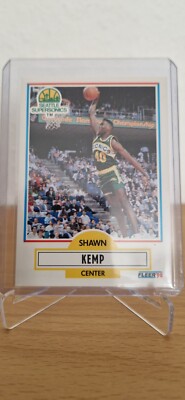 Top Rar Fleer 90 Basketball Shawn Kemp ROOKIE 1990-91 #178 Seattle Supersonics