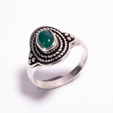 Real 925 Sterling Silver Onyx Genuine Handmade All Size Ring For Women
