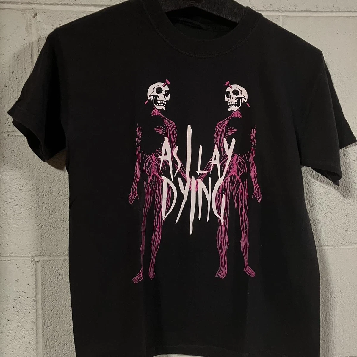 T-shirt As I Lay Dying Motif Cage Thoracique - Taille M Enfant, Noir, 100% Coton