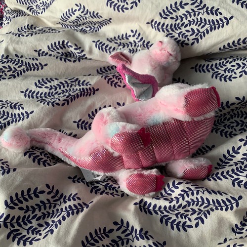 Ganz Webkinz Pink Whimsy Dragon HM156 Glittery Girls Plush Beanie Toy Stuffed - Picture 7 of 8