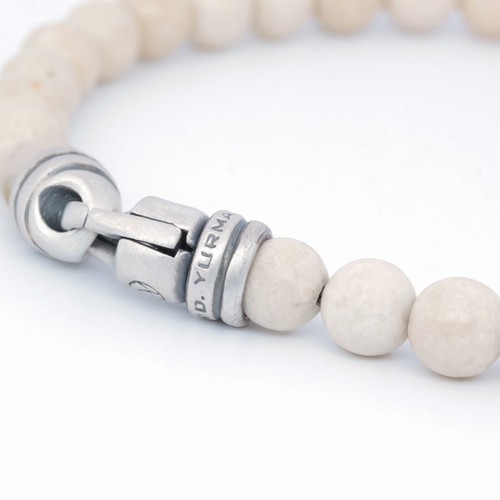 David Yurman 6mm Men's River Stone 925 Spiritual Bead Bracelet Size 8" - Picture 5 of 5