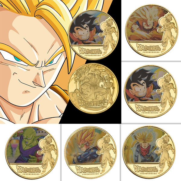 Dragon Ball Z Gold Commemorative Coin Goku Vegeta Collection | eBay