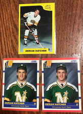 2 (RC) 1990-91 SCORE DERIAN HATCHER & 1989-90 OHL DERIAN HATCHER CARD-MAR335