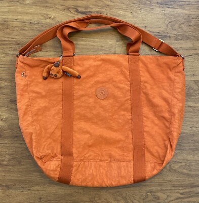 Kipling Duffle Bag Large Orange Gorilla 100% Authentic