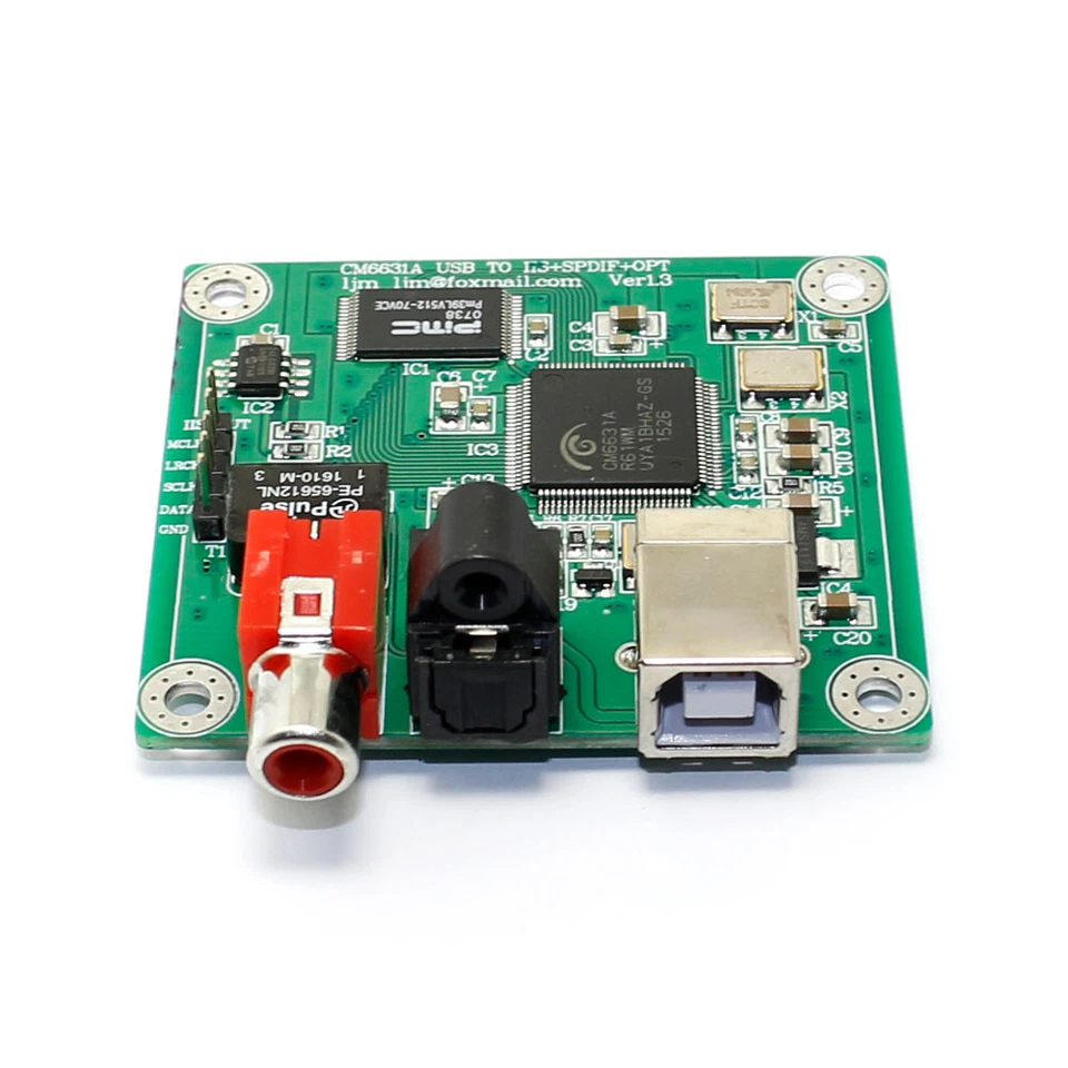 HiFi CM6631A 384KHZ to Coaxial Optical SPDIF Convertor DAC Board 32bit USB 2.0 L - Image 2 of 4