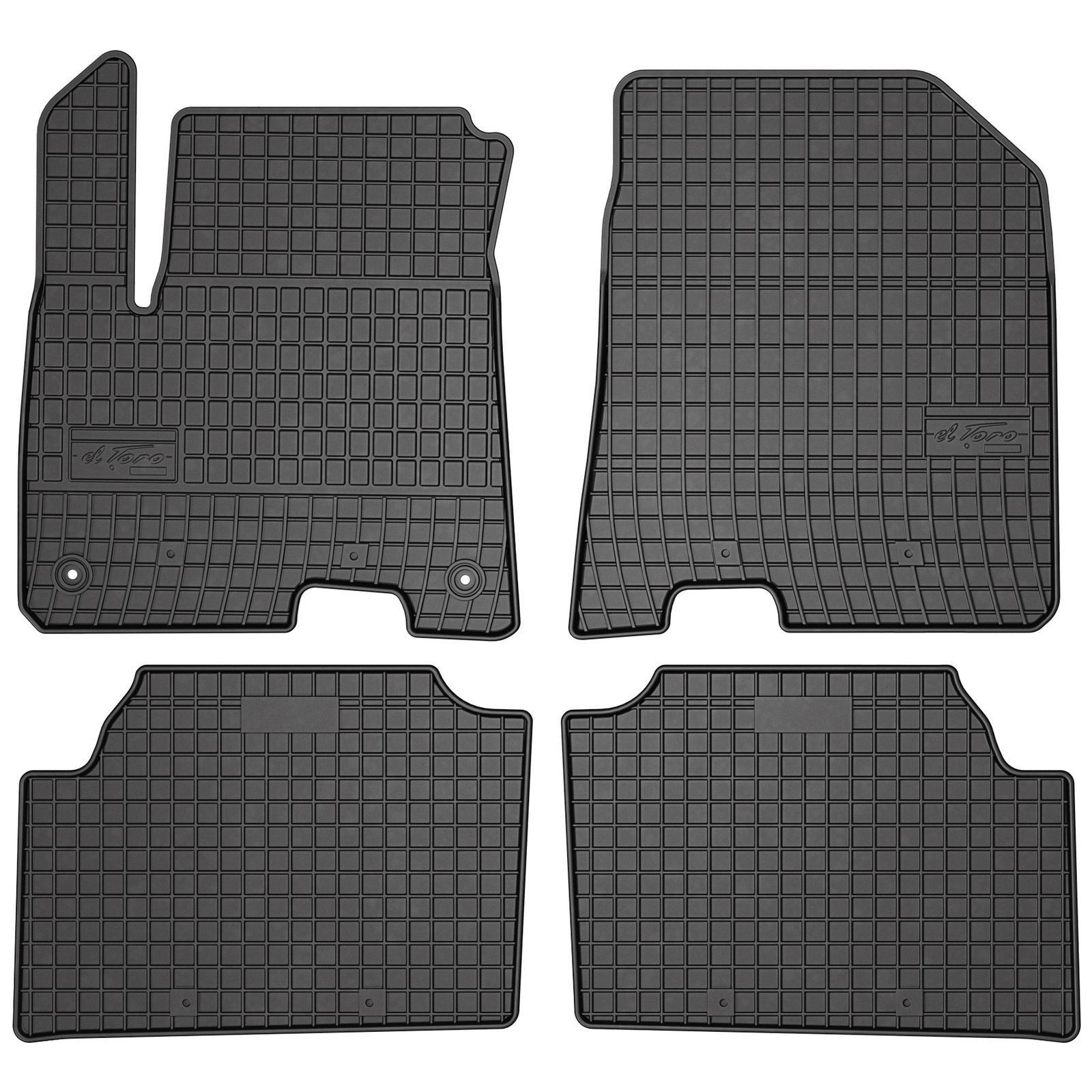 Tapis de sol Frogum El Toro en caoutchouc noir pour Kia Niro EV 2018-2022