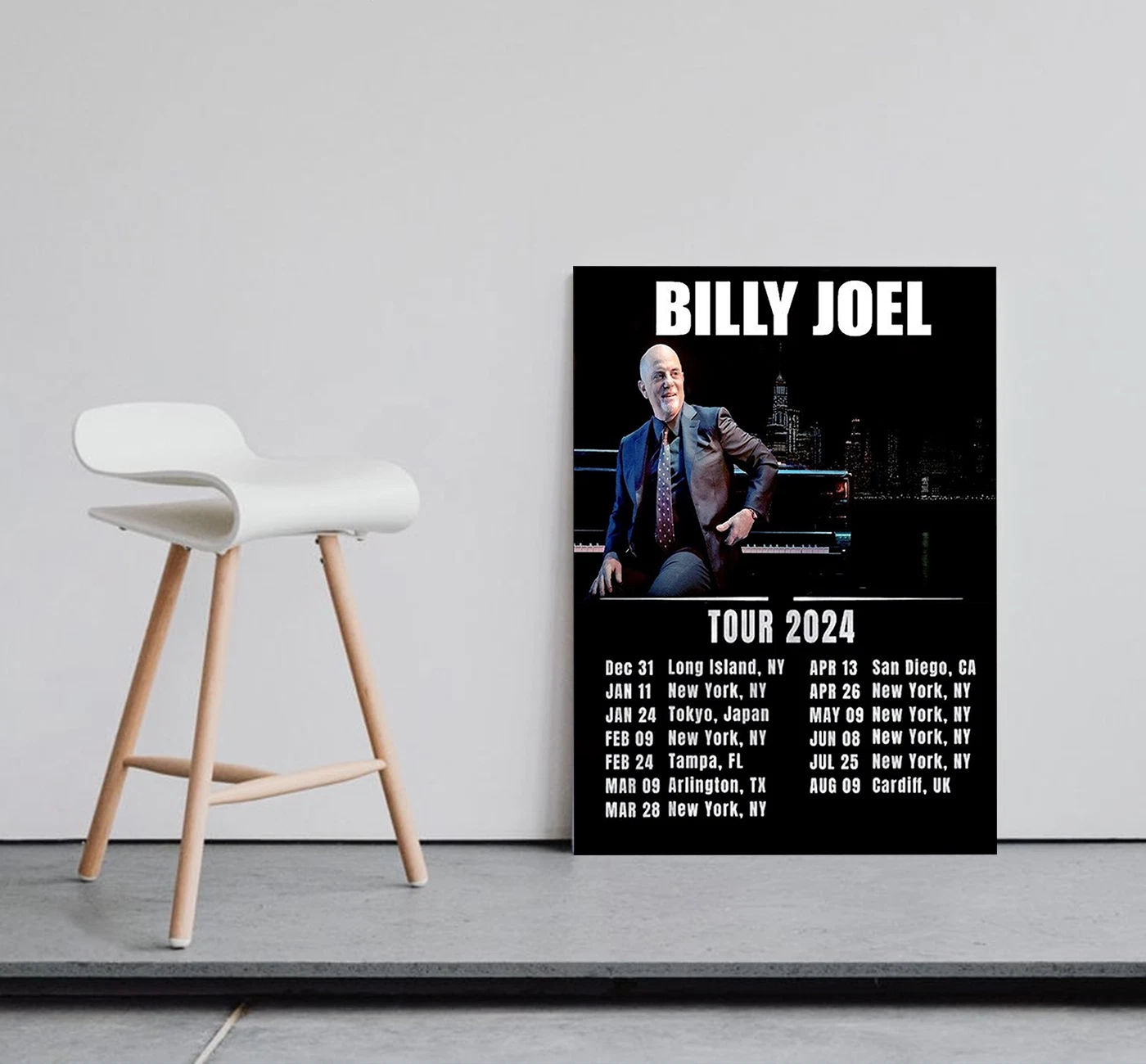 Billy Joel World Tour 2024 Poster, Billy Joel Poster