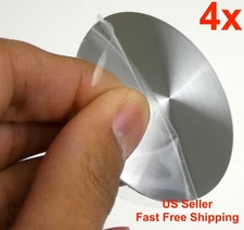 4x Silver Wheel Center Hub Cap Sticker Decal 2.2" DOME SHAPE Auto Car