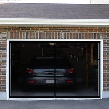 Premium Garage Door Screen for 1 Car Garage 12X9Ft, Heavy Duty Durable Fiberglas