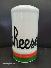 Vintage Baldelli Italia Italy Ceramic Cheese Shaker 6.5" Tall Red, Green & White