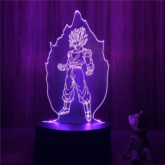Dragon Ball Z Figure Son Goku H Family 3D Lamp LED Night Light 7 Colors